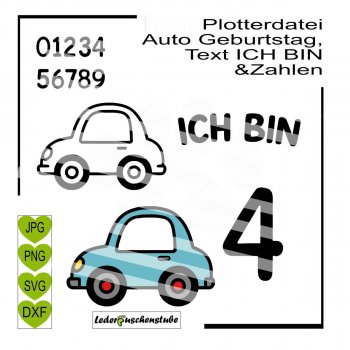 plotterdatei geburtstag auto svg